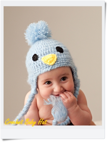 crochet baby hat pajarito