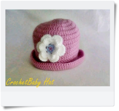 crochet baby hat sombrero niña