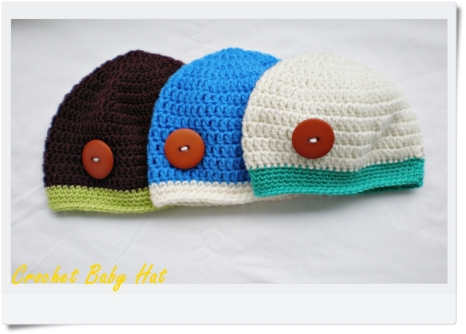 crochet baby hat gorritos básicos botones